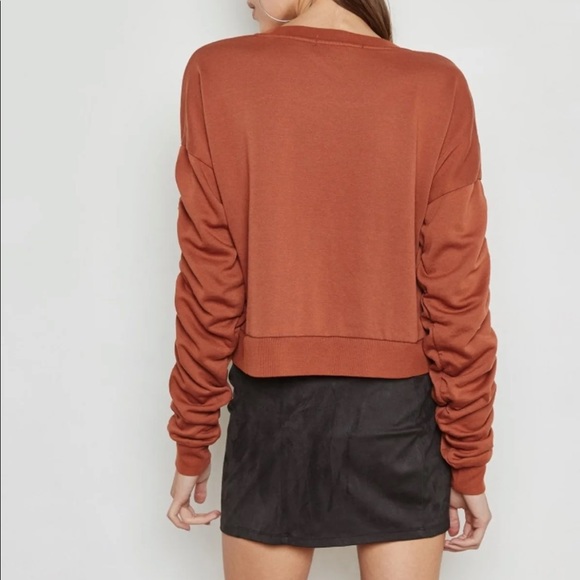 Forever 21 Lot of 2 Ruched Sleeve Sweatshirt & hoodie sweatshirt size XL - Picture 6 of 9